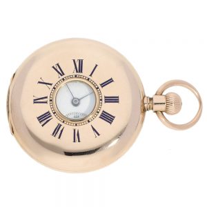 German rare pink gold Glashütte pocket watch Circa 1902