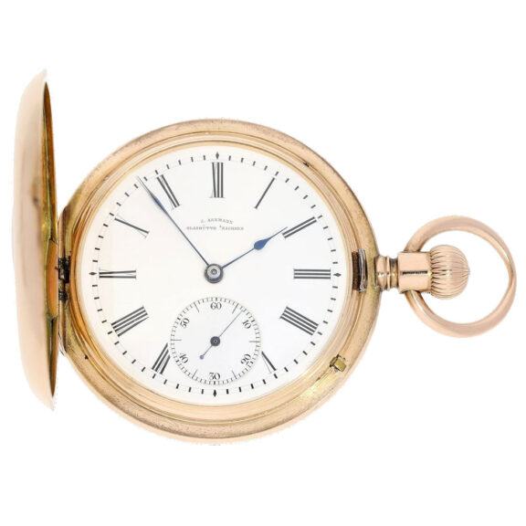 German rare pink gold Glashütte pocket watch Circa 1902 German rare pink gold Glashütte pocket watch Circa 1902
