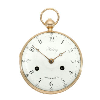 Swedish gold repeating verge watch with self strike Circa 1815