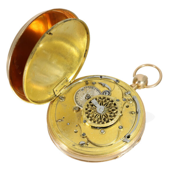 Swedish gold repeating verge watch with self strike Circa 1815 Swedish gold repeating verge watch with self strike Circa 1815