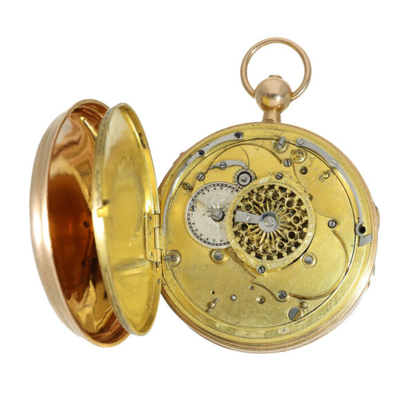 Swedish gold repeating verge watch with self strike Circa 1815 Swedish gold repeating verge watch with self strike Circa 1815