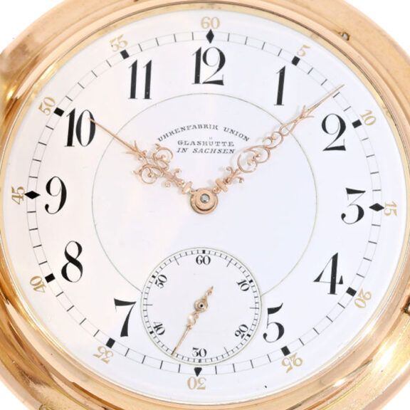 German pink gold keyless wind with monogram Circa 1900 German pink gold keyless wind with monogram Circa 1900