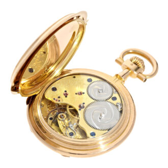 German pink gold keyless wind with monogram Circa 1900 German pink gold keyless wind with monogram Circa 1900