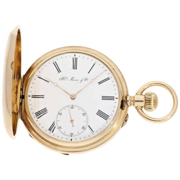 Swiss big and heavy 14 K gold Ankerchronometer circa 1880