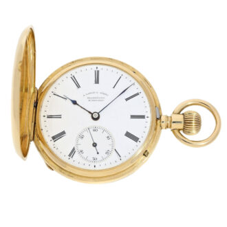 German early Glashütte 18 K gold pocket watch Circa 1886