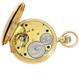 German early Glashütte 18 K gold pocket watch Circa 1886