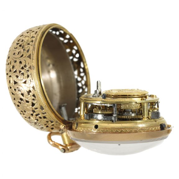English gold and enamel repoussé repeater pocket watch Circa 1740 English gold and enamel repoussé repeater pocket watch Circa 1740