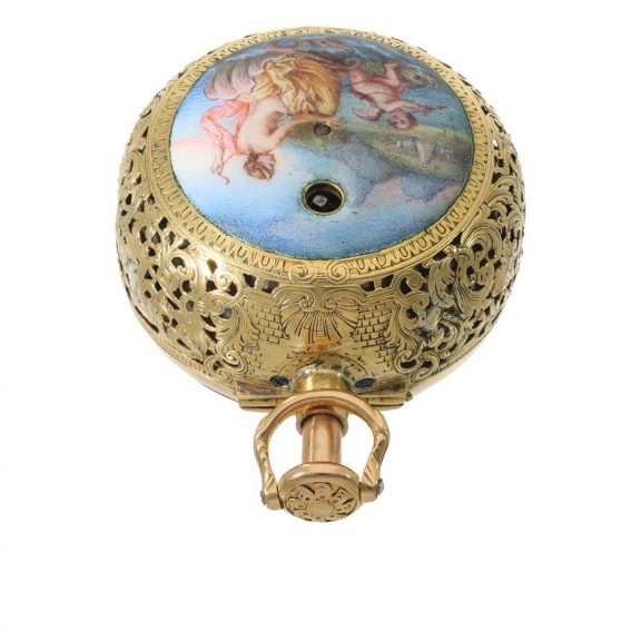 English gold and enamel repoussé repeater pocket watch Circa 1740 English gold and enamel repoussé repeater pocket watch Circa 1740