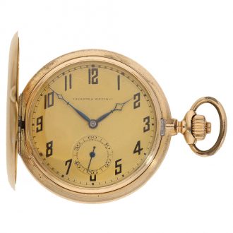 Swiss 14 carat gold elegant full hunter cased watch Circa 1920
