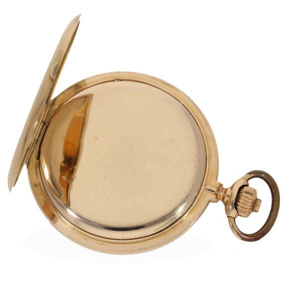 Swiss 14 carat gold elegant full hunter cased watch Circa 1920 Swiss 14 carat gold elegant full hunter cased watch Circa 1920
