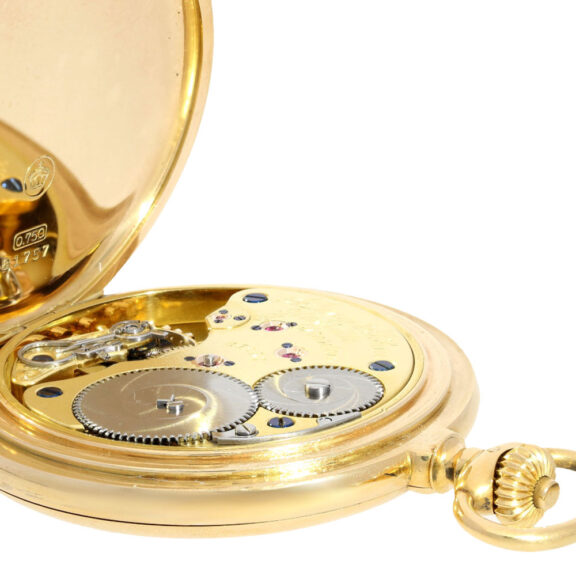 Heavy German gold full hunting lever pocket watch Circa 1925 Heavy German gold full hunting lever pocket watch Circa 1925
