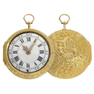 Large English repoussé verge watch Circa 1750