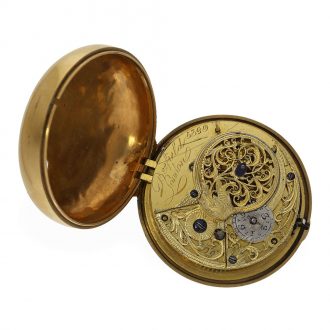 English gilt pair cased pocket watch for the Chinese market Circa 1780 English gilt pair cased pocket watch for the Chinese market Circa 1780
