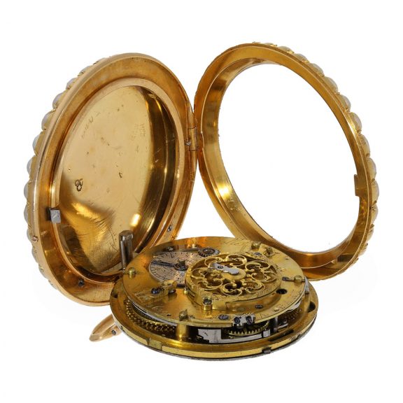 French 18 carat gold and enamel very fine verge watch Circa 1800 French 18 carat gold and enamel very fine verge watch Circa 1800