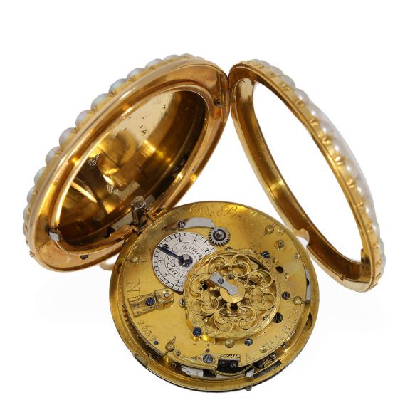 French 18 carat gold and enamel very fine verge watch Circa 1800 French 18 carat gold and enamel very fine verge watch Circa 1800