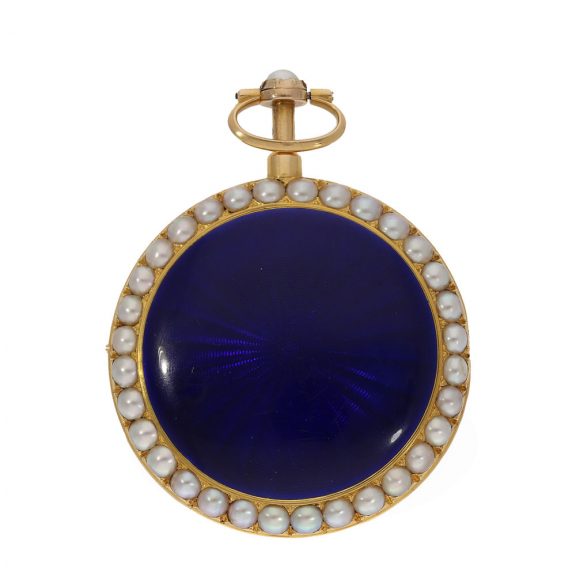 French 18 carat gold and enamel very fine verge watch Circa 1800 French 18 carat gold and enamel very fine verge watch Circa 1800