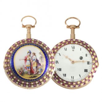 Austrian 18 carat gold and enamel verge watch Circa 1780
