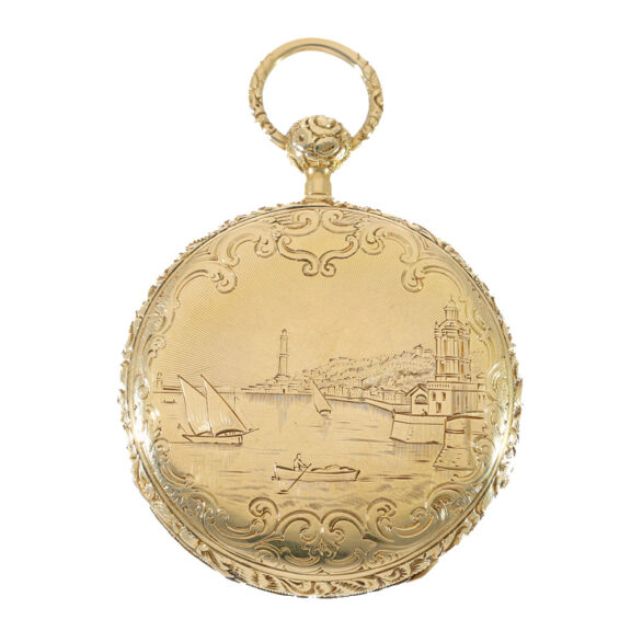 Swiss 18K gold quarter repeating cylinder watch Circa 1840 Swiss 18K gold quarter repeating cylinder watch Circa 1840
