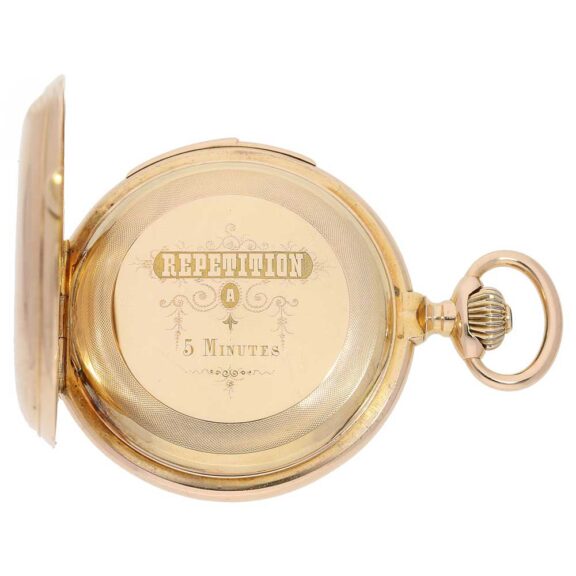 Swiss rare Le Coultre watch with 5 minute repeater Circa 1890 Swiss rare Le Coultre watch with 5 minute repeater Circa 1890