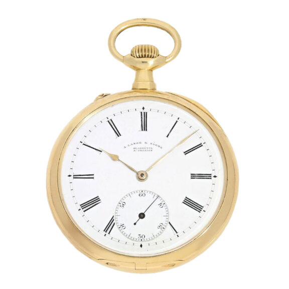 German 18K gold open faced pocket watch Circa 1908