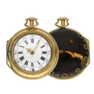 Early Swiss pocket watch with a quarter hour strike on the bell Circa 1750