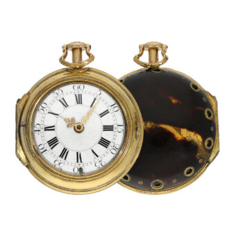Early Swiss pocket watch with a quarter hour strike on the bell Circa 1750