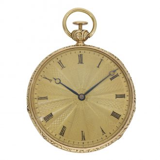 French 18 carat gold watch with erotic scene Circa 1830