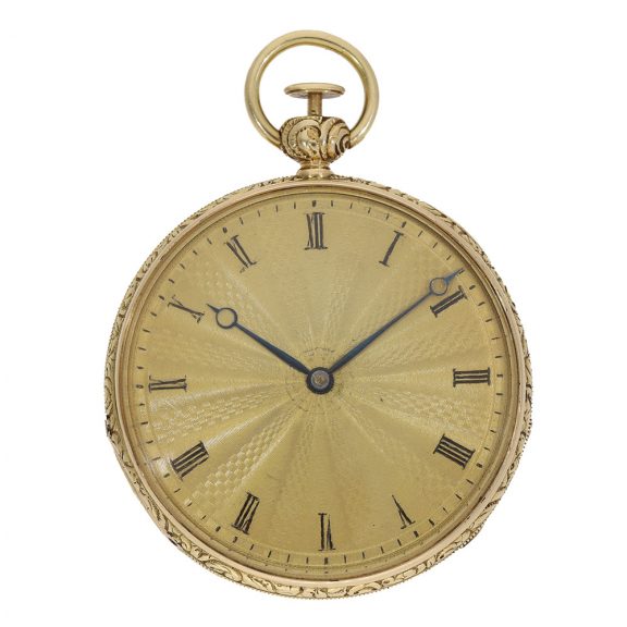 French 18 carat gold watch with erotic scene Circa 1830 French 18 carat gold watch with erotic scene Circa 1830