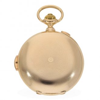 Swiss 14 carat gold hunter cased minute repeater watch Circa 1900