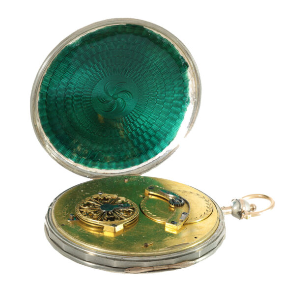 French 18 carat gold and silver watch with special movement Circa 1800 French 18 carat gold and silver watch with special movement Circa 1800