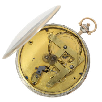 French 18 carat gold and silver watch with special movement Circa 1800