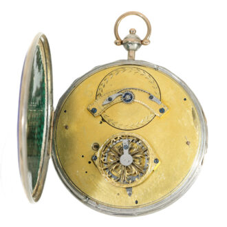 French 18 carat gold and silver watch with special movement Circa 1800