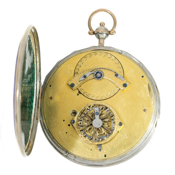 French 18 carat gold and silver watch with special movement Circa 1800 French 18 carat gold and silver watch with special movement Circa 1800