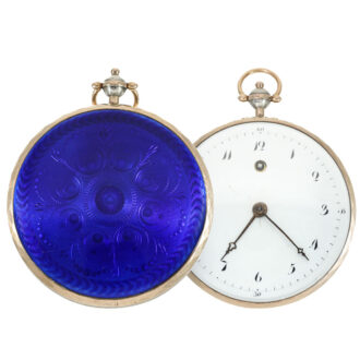 French 18 carat gold and silver watch with special movement Circa 1800