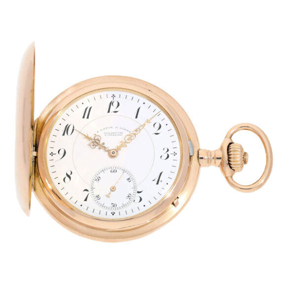 Fine German gold keyless lever pocket watch Circa 1906 Fine German gold keyless lever pocket watch Circa 1906