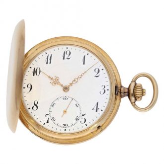 Swiss 14 Carat gold pocket watch with lever escapement Circa 1920