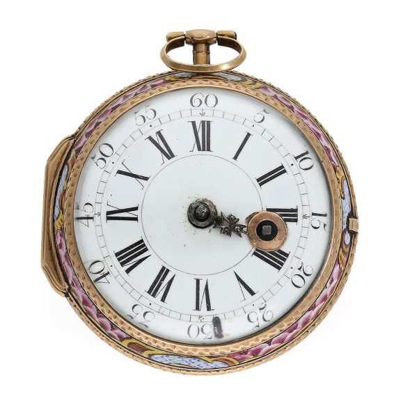 Rare 18 Carat French Louis XV enamel watch Circa 1770 Rare 18 Carat French Louis XV enamel watch Circa 1770
