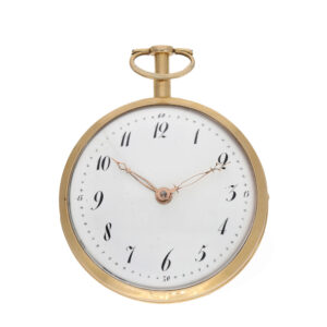 Swiss 18 carat gold cylinder watch with early self winding Circa 1790