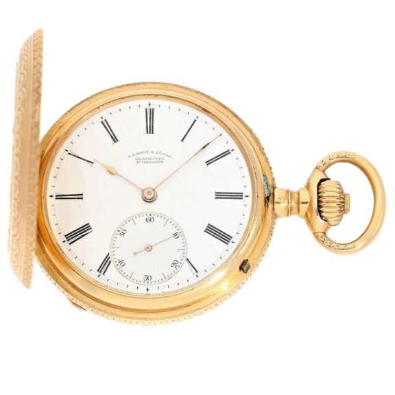German 18 pink gold Glashütte pocket watch Circa 1883