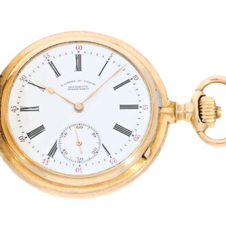 German 18K gold lever hunting cased watch Circa 1906 German 18K gold lever hunting cased watch Circa 1906