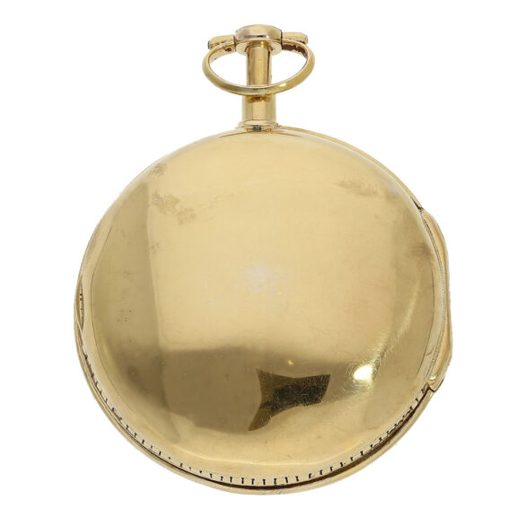 The watch has a heavy and large open faced glazed plain case The watch has a heavy and large open faced glazed plain case
