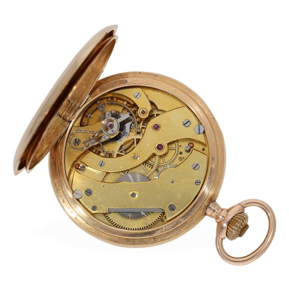 Swiss 14K pink gold full hunter cased lever watch Circa 1910 Swiss 14K pink gold full hunter cased lever watch Circa 1910