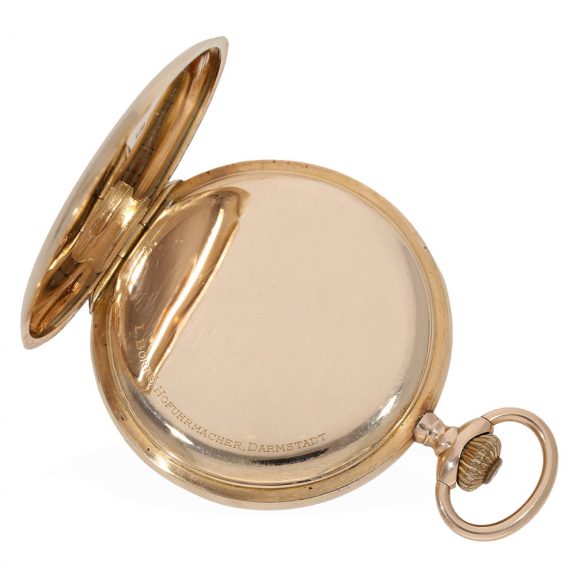 Swiss 14K pink gold full hunter cased lever watch Circa 1910 Swiss 14K pink gold full hunter cased lever watch Circa 1910