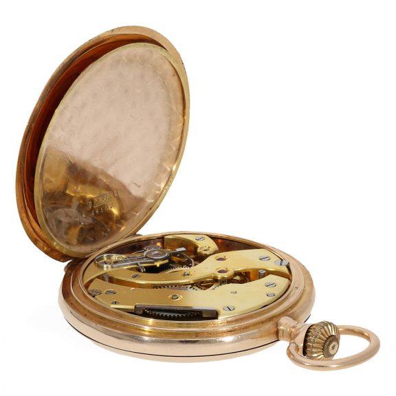 Swiss 14K pink gold full hunter cased lever watch Circa 1910 Swiss 14K pink gold full hunter cased lever watch Circa 1910