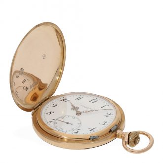 Swiss 14K pink gold full hunter cased lever watch Circa 1910