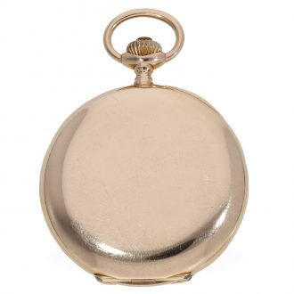 Swiss 14K pink gold full hunter cased lever watch Circa 1910