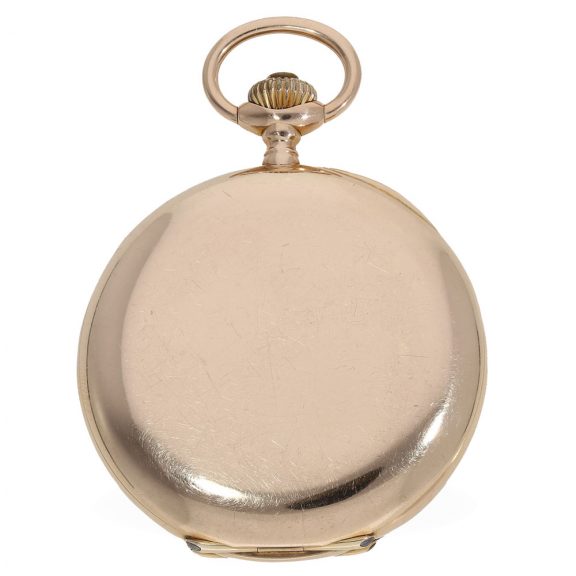 Swiss 14K pink gold full hunter cased lever watch Circa 1910 Swiss 14K pink gold full hunter cased lever watch Circa 1910