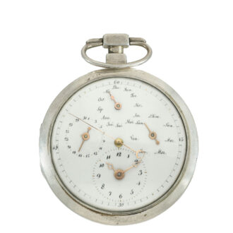German silver pocket watch with self winding mechanism Circa 1780