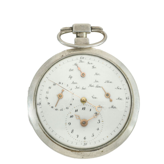 German silver pocket watch with self winding mechanism Circa 1780