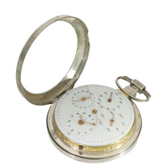 German silver pocket watch with self winding mechanism Circa 1780